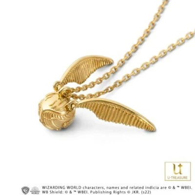 Harry Potter Collana Boccino Oro Argento Rivestimento Oro Giallo Accessori Gi... - Immagine 1 di 4