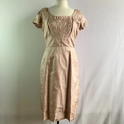 Vintage 1950s Bernetti Original Pink Sequined Cocktail Dress - Image 1 of 4