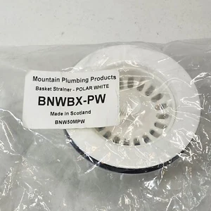 Colador de cesta de fregadero de cocina Mountain Plumbing blanco BNWBX-PW - Imagen 1 de 8