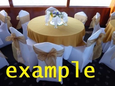 59" x 59" Square Gold Overlay Tablecloth Lot of 29  ~ ranjacuj - Image 1 of 4