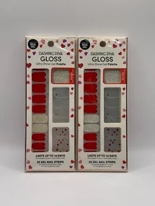 2 Pack - Dashing Diva Gloss Ultra Shine Gel Palette. After Glow 32 Nail Strips - Picture 1 of 2