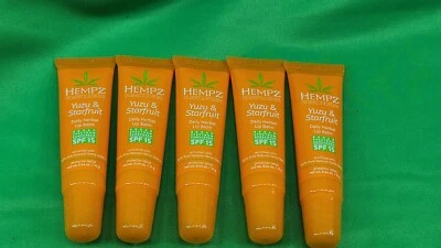Lote de 5 bálsamos labiales herbales HEMPZ YUZU & STARFRUIT 0,44 OZ Foto 1 de 4