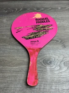 vintage ping pong paddle RADICAL PADDLES BY SPORTCRAFT neon retro As Is bin 41 - Picture 1 of 2
