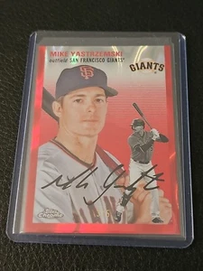 Mike Yastrzemski Topps 2023 cromo platino aniversario ¡LAVA ROJA 3/5! Gigantes - Imagen 1 de 3