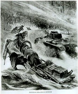 Kampfgebiet Orel Russland Winter 42/43 "Panzer brechen durch" Berichter Freiwald - Bild 1 von 1