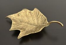 Solid Brass Poinsettia Leaf Botanical Trinket Dish Virginia Metalcrafters 1948