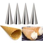 5Pcs SpiralPastry Mold Cone Roll Moulds Stainless Steel Cream Horn Mould