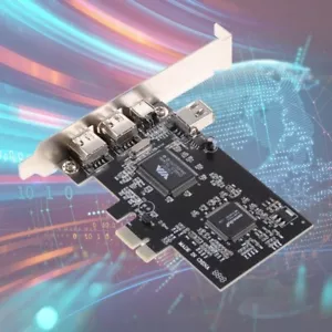 PCIE 1394A Video Capture Controller Card 3 Ports 1394A Firewire PCI for - Picture 1 of 12