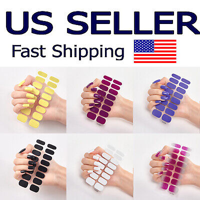 Nail Stickers Manicure Wraps Polish Decor Decals Art Full Self Stick Strips USA • 1.68$