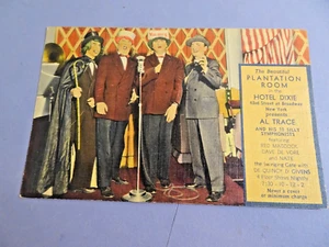 Vintage Hotel Dixie NYC Plantation Room LINEN POSTCARD Bar Lounge Restaurant - Picture 1 of 2