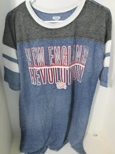 New New England Revolution MLS Women's Sleep Shirt Heathered Blue Grey Med - Picture 1 of 2