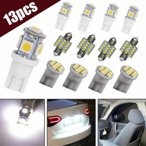 13x Car LED Lights Kit For Dome License Plate Lamp Bulb Lights White Accessories - Picture 1 of 12