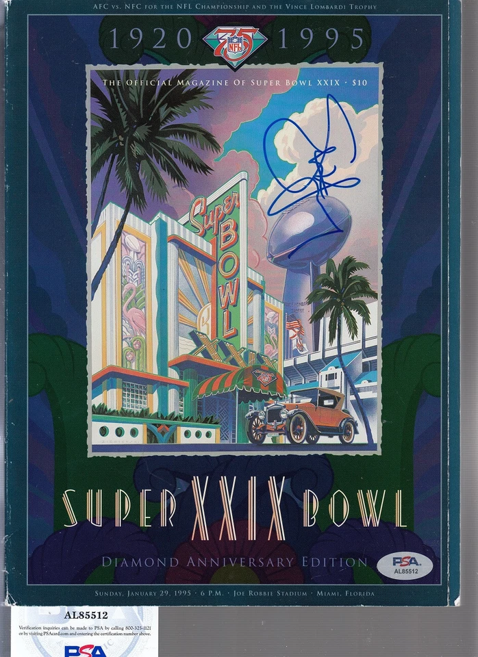 Steve Young Signed Super Bowl XXIX 29 Program Autographed 49ers MVP PSA/DNA - Image 1 of 1