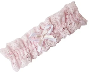  Braut-Strumpfband zartrosa rosa m Schleifchen Spitze Hochzeit Brautstrumpfband - Bild 1 von 1