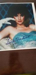 splendida foto 8x10 vintage firmata Linda Ronstadt di persona con cacao - Foto 1 di 4