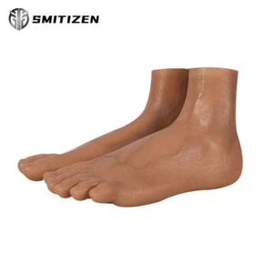 Smitizen Human Foot Male Feet Silicone Realistic Elastic Sock Cosplay Crossdress - Picture 1 of 16