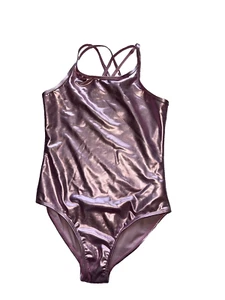 Girls Wonder Nation pink One Piece Swimsuit Size L (10/12) NEW UPF 50+ - Picture 1 of 8