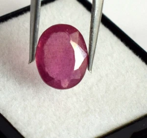 Oval 2,45 ct natürlicher Mosambik roter Rubin loser Edelstein kostenlos Zertifikat B77853 - Bild 1 von 8