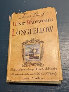 Favorite Poems of Henry Wadsworth Longfellow 1947 1st Edition ILLUSTRATED DJ (Cr - Picture 1 of 11