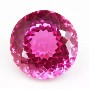Tormalina Rubellite Naturale 9,90 Ct Rosso Rosa Tonda Certificata Gemma Sciolta - Foto 1 di 4