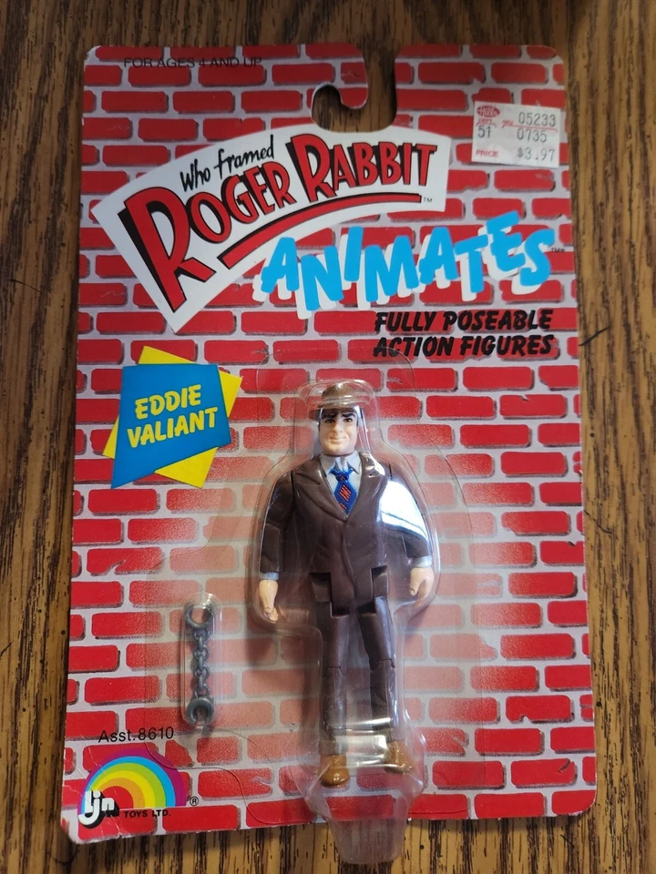 Figura 1987 Who Framed Roger Rabbit Eddie Valiant en paquete Foto 1 de 4