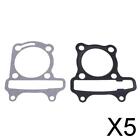 5x Big Bore Cylinder Base & Head Gaskets For Gy6 Engine Scooter 125cc(52.4mm)