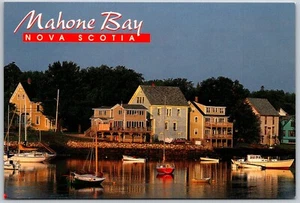 Postcard Nova Scotia Mahone Bay NS Sailboats - Picture 1 of 2