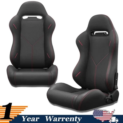 2 универсальных ковшеобразных гоночных сиденья для Acura с регулируемым креплением с двойным слайдером - Изображение 1 из 4