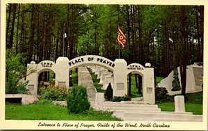 North Carolina NC Postcard Entrance Place of Prayer Fields of the Wood Murphy  - Picture 1 of 3