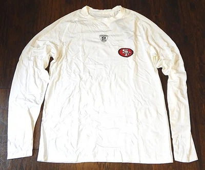 Camisa Debajo Manga Larga Emitida por el Equipo Reebok Logo San Francisco 49'ers Blanca XL Foto 1 de 2
