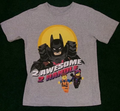THE LEGO MOVIE 2 2019 T SHIRT BATMAN KIDS YOUTH M 7/8 FREE SHIP! 2 AWESOME - Image 1 of 3