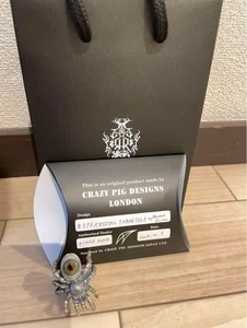 Crazy Pig Designs Kristall Tarantel Silber Ring mit Kristallauge - Bild 1 von 4