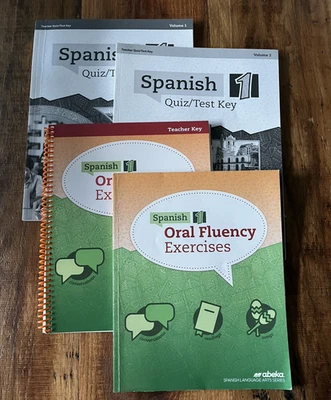 ABeka Spanish 1 Teacher Teacher Quiz Test Keys Volume 1 2 Oral Fluency Exercises - Image 1 of 2