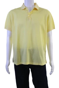 Ralph Lauren Mens Cotton Collared Short Sleeve Polo Shirt Yellow Size L - Picture 1 of 6
