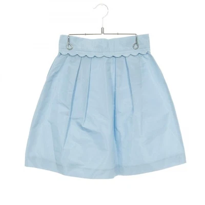 Miu Miu falda #38 jupe poliéster azul usado mujeres - Imagen 1 de 4
