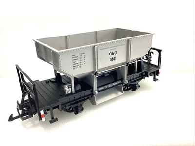 LGB G Scale 41410 "OEG" Self-Discharging Hopper Wagon + Load,  Pre-Owned & Boxed - Image 1 of 4