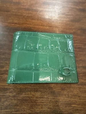 Coach Men's Green 3-In-1 Crocodile-Embossed Leather Wallet (CW439) - Image 1 of 4
