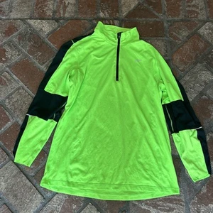 Brooks Equilibrium Technology Men 1/4 Size Small Neon Long Sleeve Shirt Sweater - Picture 1 of 6