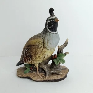 Quail Statue Masterpiece Porcelain by Homco 1981 Vintage Figure 6.5" Tall - Picture 1 of 8