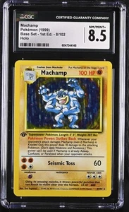 CGC 8.5 Machamp 1999 Base Set 1st Edition 8/102 Holo Pokemon Card psa - Picture 1 of 2
