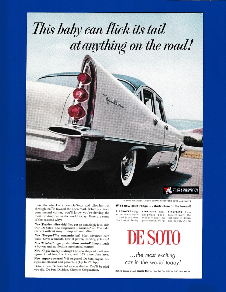 '57 De Soto Fireflite 4 puertas - Atiende a fanáticos de actuaciones con gusto por el drama Foto 1 de 1