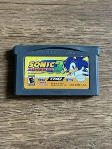 Sonic Advance 3 (Nintendo GBA, 2004) Cartucho Auténtico Solo Probado Funciona - Imagen 1 de 5