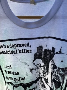VTG 80s Zombie Holocaust Dr. Butcher M.D. Movie Promo T Shirt L Paper Thin Rare! - Picture 1 of 9