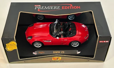 Maisto BMW Z8 Convertible Rojo Edición Premier Escala 1:18 Diecast Model Car Foto 1 de 4