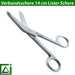 Lister Verband Pflasterschere 14 cm Rettungsschere 1.Hilfe OP Instrumente Neu CE - Picture 1 of 5