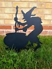 WITCH Garden Ornament Statue Decor Lawn Spike Metal Halloween Gift Witch Lover 