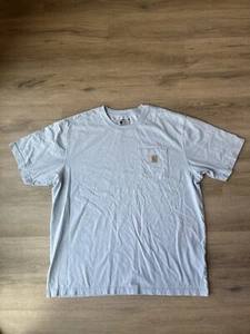Carhartt Loose-Fit Short-Sleeve Pocket T-Shirt XL Fog Blue Baby Blue - Picture 1 of 10