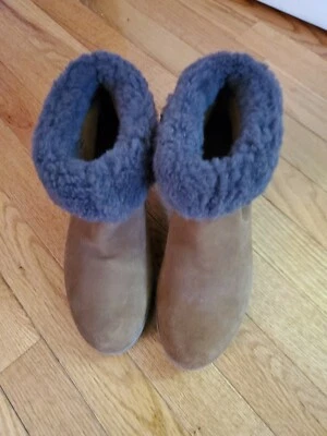 Женские FITFLOP меха с подкладкой верхний замши ботильоны размер 8/коричневый/новый - Изображение 1 из 4