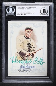 2013 Topps Allen & Ginter's Ty Cobb #4 BAS Certified BGS Encased Auto HOF