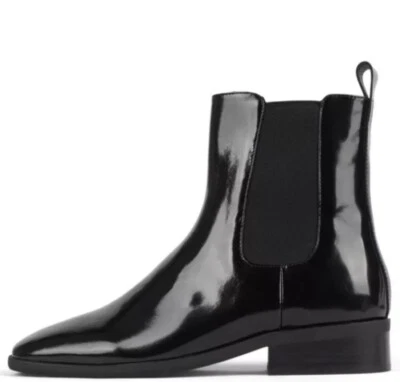 Jeffrey Campbell Emrys Chelsea Botas Negras Botines Puntera Cuadrada Talla 8.5 Foto 1 de 4